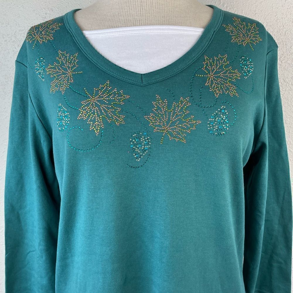 Trilllogy by Morning Sun Three Quarter Sleeve Too Size M EUC